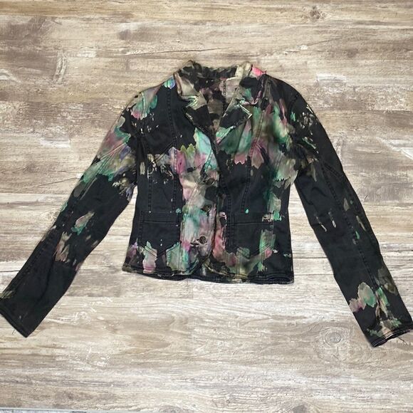 H&M Jean Jacket Distressed Women’s Sz Extra Small - Picture 1 of 5